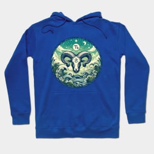 "Capricorn Radiance: Cosmic Elegance"- Zodiac Horoscope Star Signs Hoodie